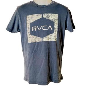RVCA | Men Medium | Vintage Wash Stormy Blue Graphic 100% Cotton‎ T-shirt Soft